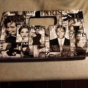 HIP PATENT"LEATHER" HANDBAG PARIS MAGAZINE COVERS